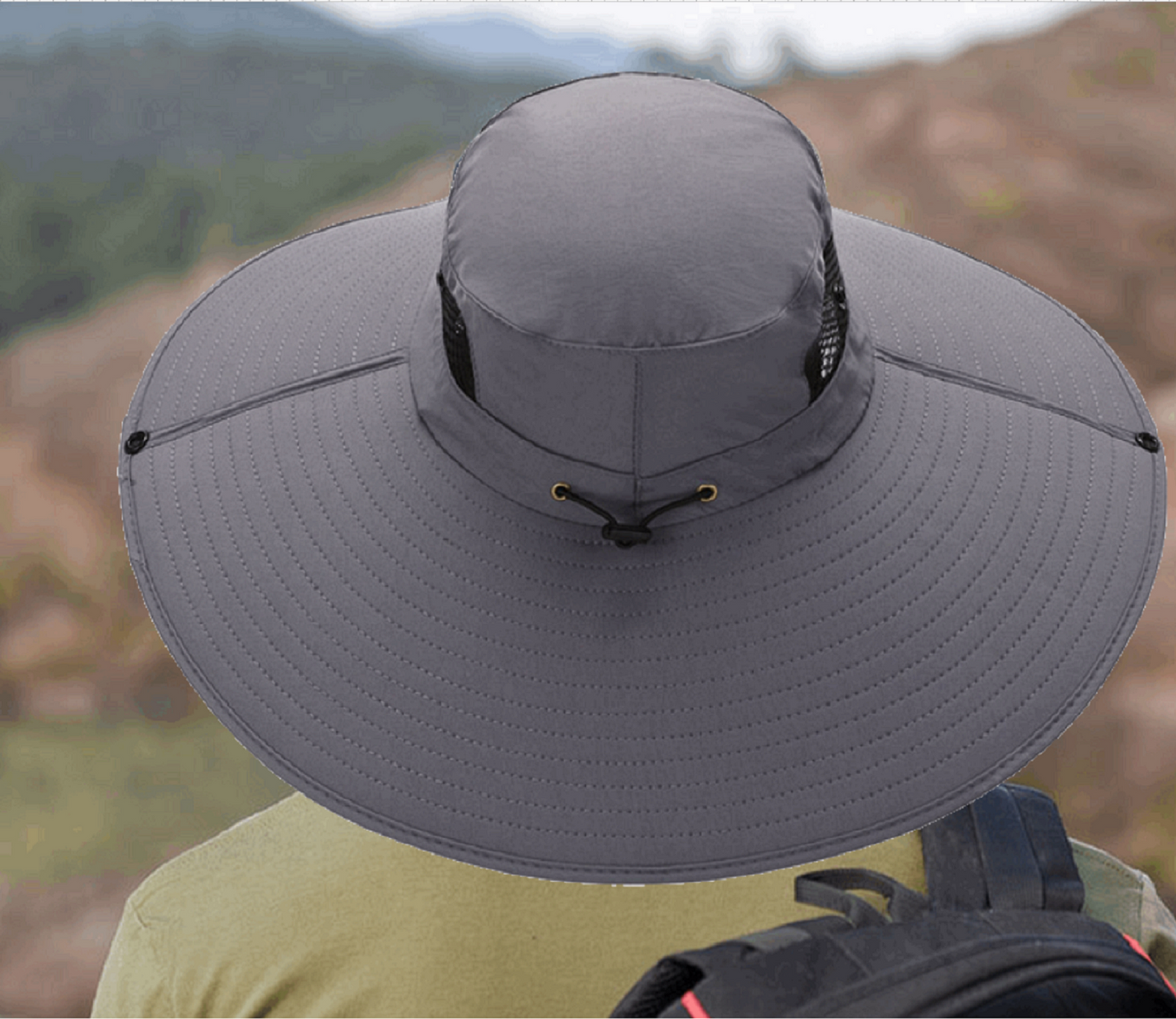 Unisex 6.9" Extra Wide Brim BUCKET Boonie Safari Fishing Hat Sun Visor UPF 50+ by Believe