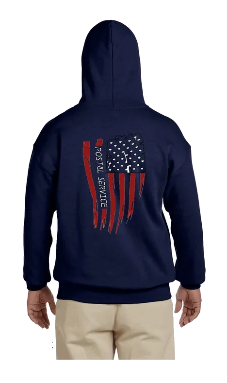 S-3XL Custom Unisex Carrier Clerk Delivery Service Full Zipped Hoodie 50/50 Cotton Poly Colors