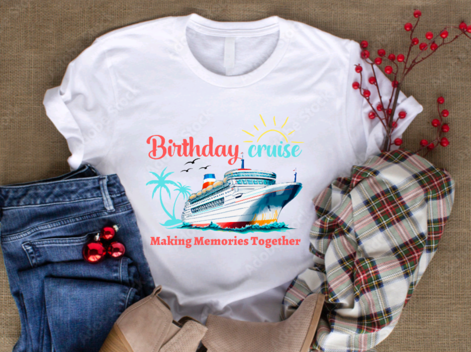 Men's Unisex BIRTHDAY CRUISE Celebration Holiday Group Trip Cruising Ship T-shirt by Believe