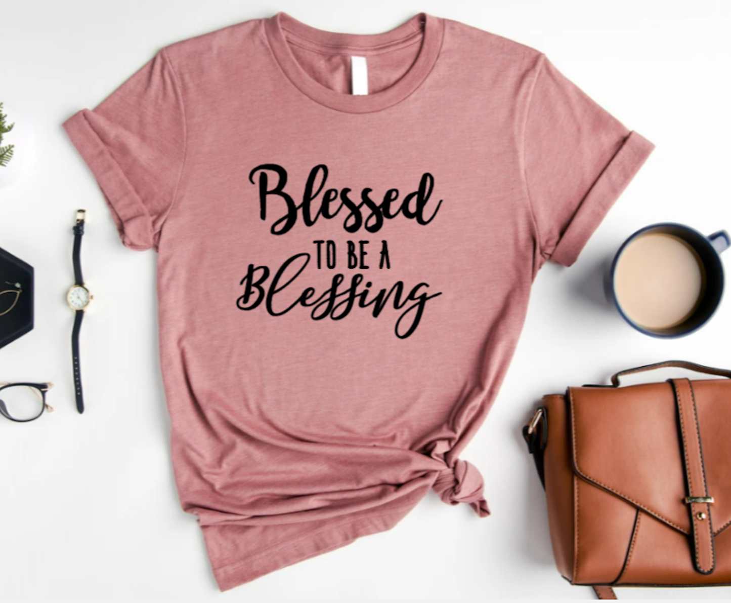 Men's Unisex BLESSED TO BE A BLESSING Christian Religious Positive Inspirational T-shirt by Believe