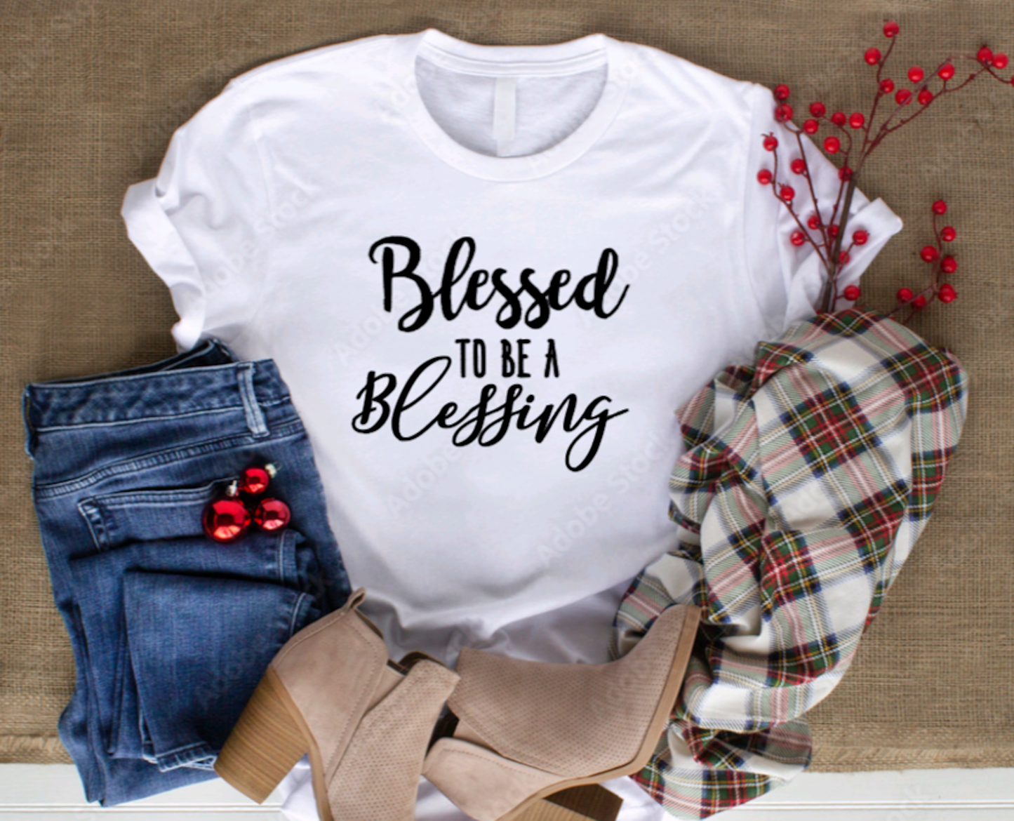 Men's Unisex BLESSED TO BE A BLESSING Christian Religious Positive Inspirational T-shirt by Believe