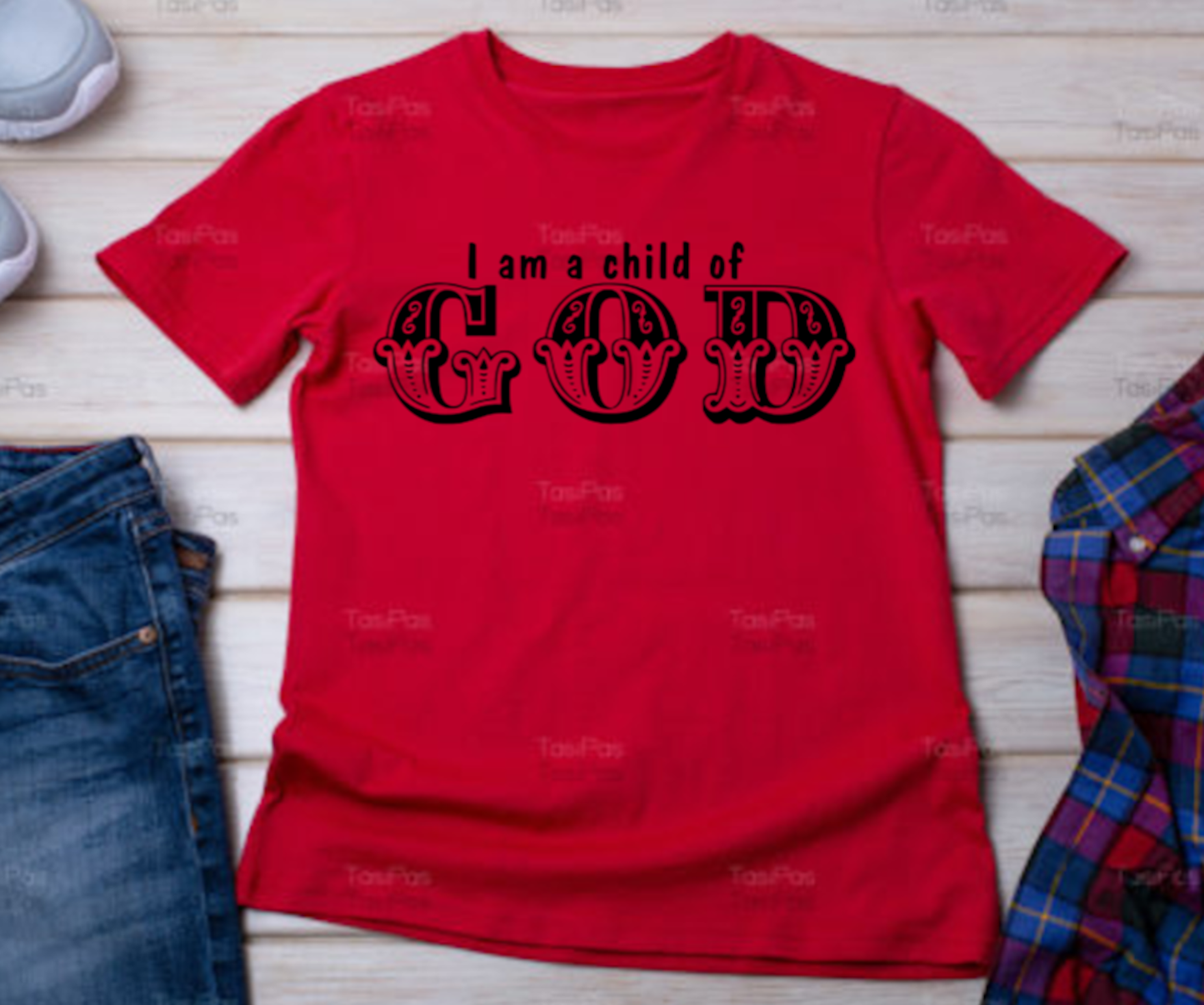 Men's Unisex I AM A CHILD OF GOD Christian Religious Positive Inspirational Gift T-shirt by Believe