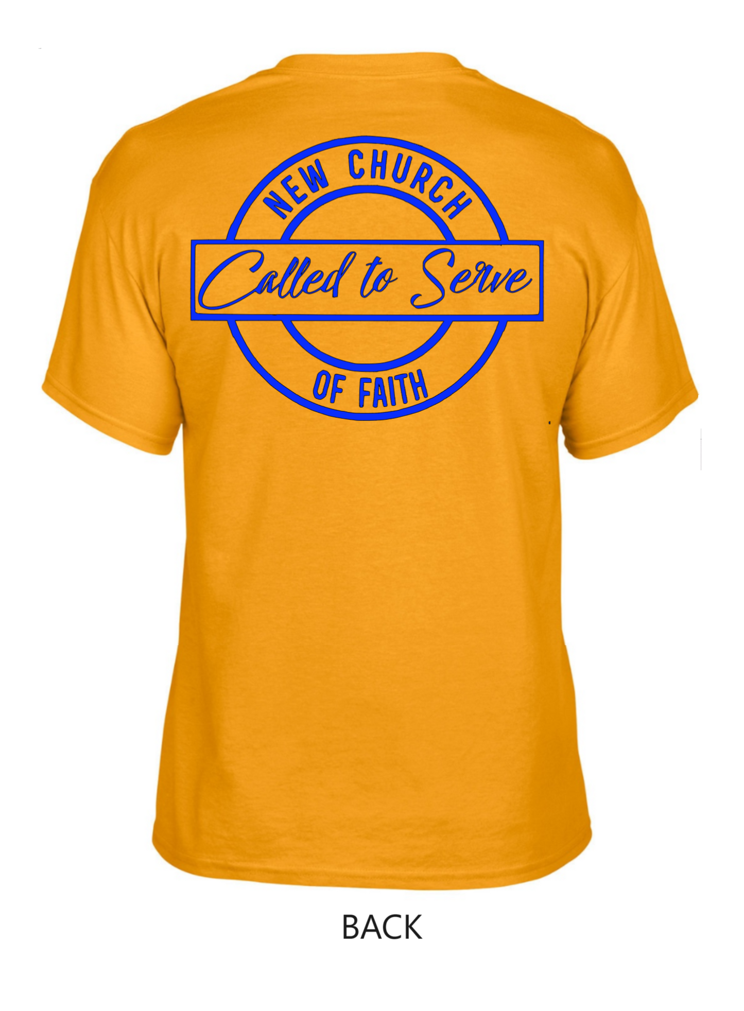 Unisex NCOF Deaconness Outreach T-shirt Regular Fit Gold Royal Blue [S-3XL]