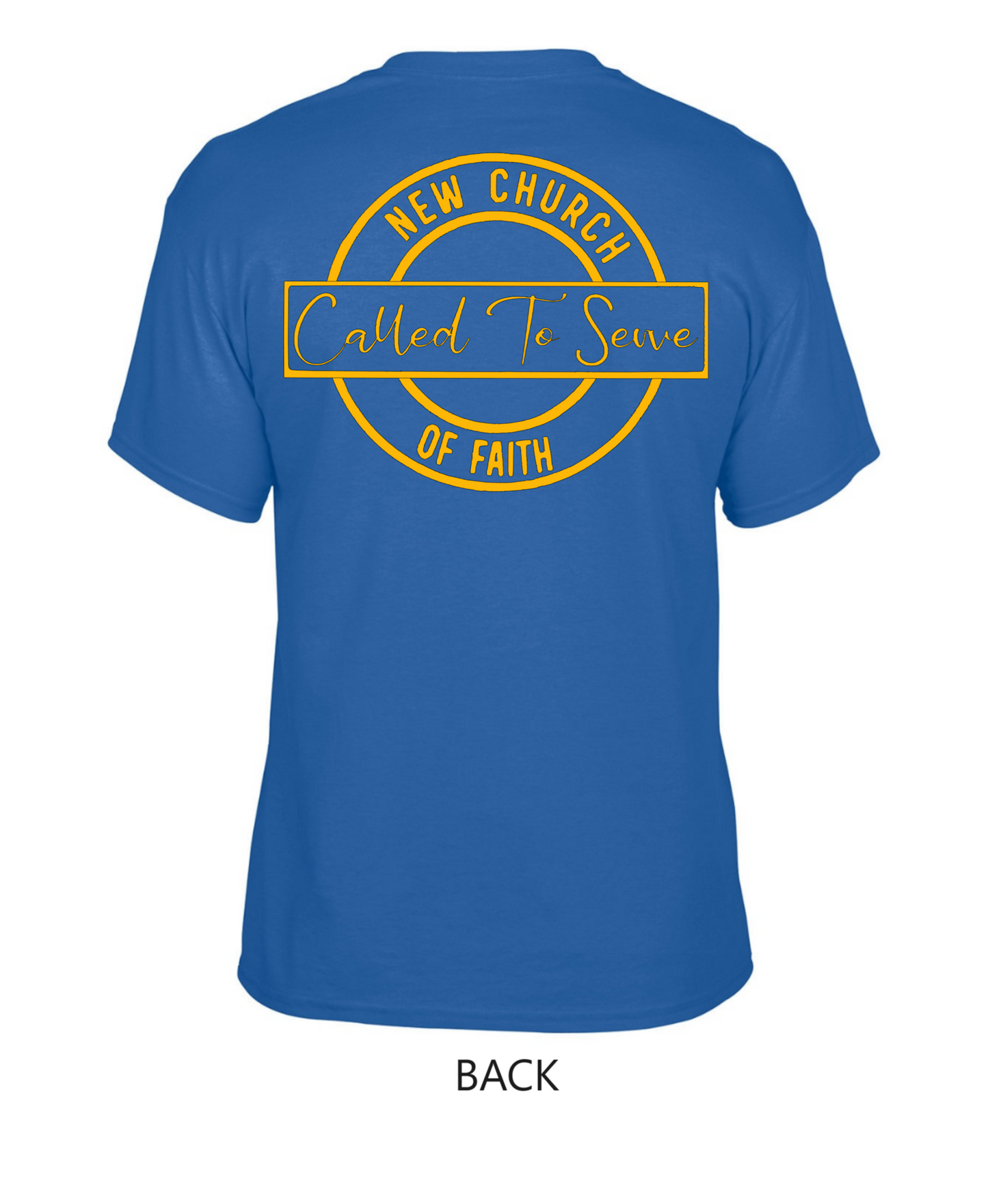 Unisex NCOF Deaconness Outreach T-shirt Regular Fit Gold Royal Blue [S-3XL]